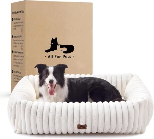 Vista 15 de Cama lavable para perros pequeños y medianos, cama rectangular ortopédica de forro polar de pana para mascotas con funda extraíble y parte inferior