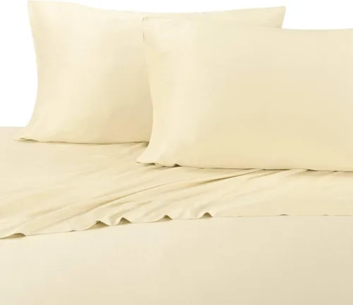 Vista 3 de Royal Bedding Viscosa hecha de sábanas de bambú, tela suave y naturalmente pura, sábanas 100% tejidas para un sueño refrescante, juego de 3 piezas