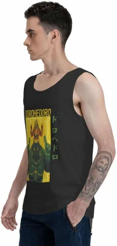 Vista 5 de Anime Manga Dorohedoro Tank Top Hombre Verano Cuello Redondo Chaleco Algodón Moda Sin Mangas Camiseta