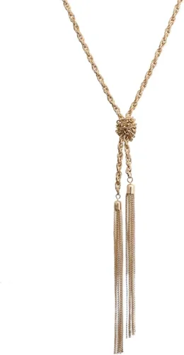 Vista 6 de larga borla collar con dije forma de Y Ajustable Nudo Cadena Borla Colgante para las mujeres