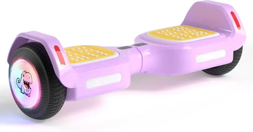 Vista 9 de SIMATE - Aeropatineta para niños, altavoz Bluetooth y luces LED azul (Galaxy Blue)