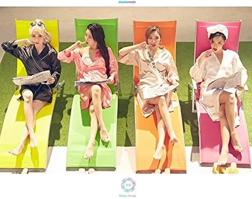 Vista 4 de Mamamoo - Viento blanco 9 álbum de CD folleto de 82p 1p tarjeta fotográfica 1p marco de fotos y tarjeta especial seguimiento K-POP sellado