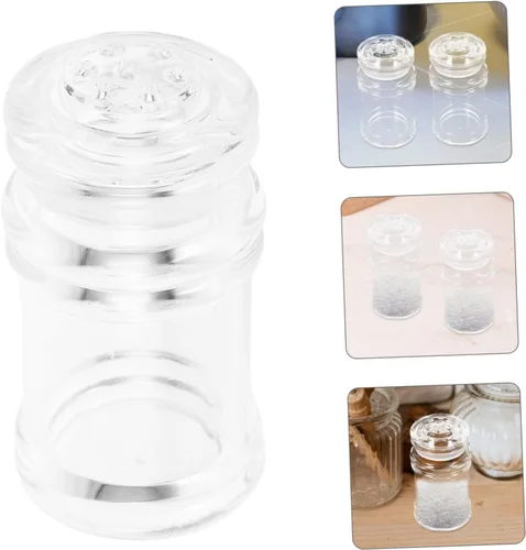 Vista 9 de 2Pcs Refillable Crystal Stylish Kitchen Condiment Containers for Seasoning Storage Portable Travel Bottles for Spices and Chic Design