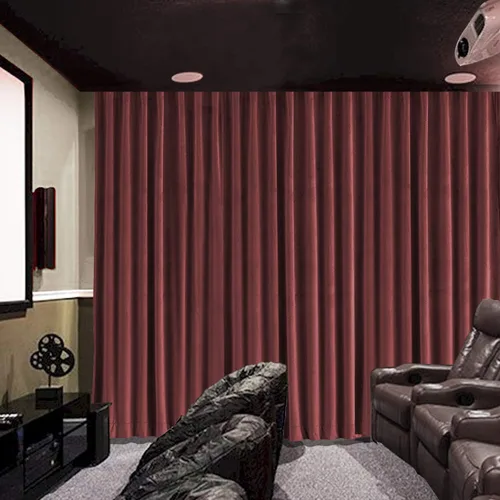 Vista 9 de cololeaf Panel de cortinas opacas de terciopelo con forro para cine en casa, cortina de ganchos planos para barra transversal o pista, 100 pulgadas