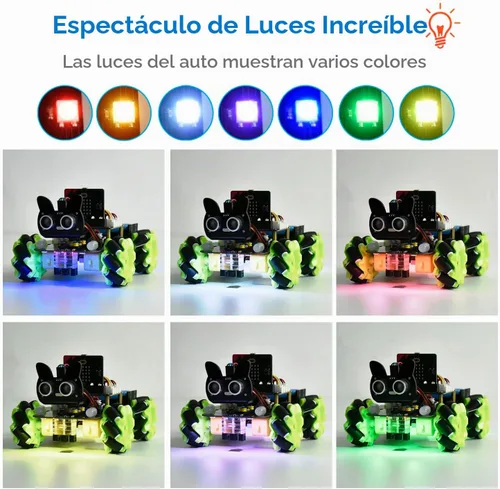 Vista 5 de KEYESTUDIO 4WD Smart Car Coding Robot Kit con Microbit V2 para Makecode y Python, kit de robot de construcción DIY para educación STEM 15+, control