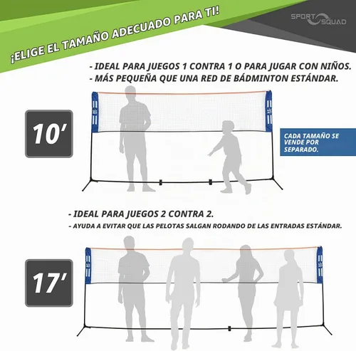 Vista 4 de JOOLA HIT MIT - Juego de red de bádminton portátil de altura ajustable - Red multideporte de competición para interior o exterior para jugar