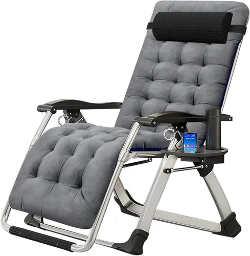 Vista 9 de ABORON Silla de Gravedad Cero, Sillas de Salón Plegables Premium para Césped y Exteriores, Sillas de Patio Reclinables Resistentes y Ajustables
