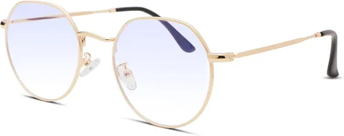 Vista 15 de Pro Acme Gafas redondas de moda Metal Clear Lens Frame Vintage Unisex Gafas 53MM