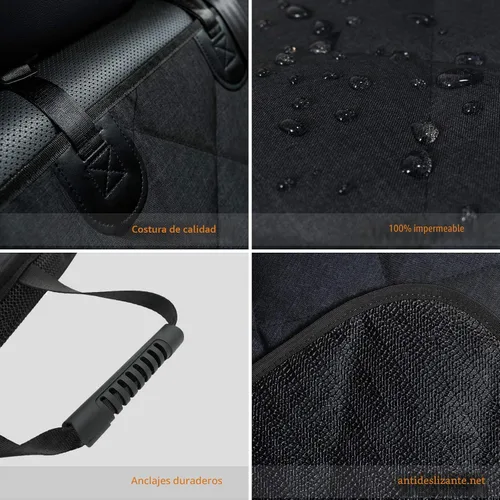 Vista 5 de Petalage - Funda de asiento de automóvil para perro, antideslizante, impermeable, resistente, a prueba de arañazos, lavable, compatible