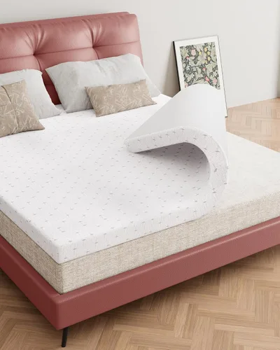 Vista 12 de Ferlizer Cubrecolchón de 2 pulgadas [Queen], cubrecolchón de espuma viscoelástica Queen con funda ultrasuave y correas de esquina, certificado 2