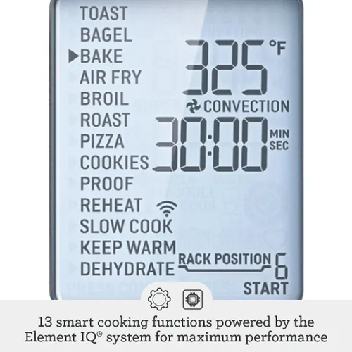 Vista 4 de Breville BOV950BST Joule Smart Encimera Horno Freidora de Aire Pro, Acero Inoxidable Negro Enjoy precisely cooked foods with connected countertop