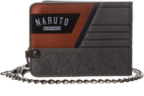 Vista 4 de Naruto Hidden Leaf Village - Cartera plegable con cadena Multi colorido
