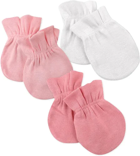 Vista 7 de HonestBaby Baby - Paquete de 100% gorras de algodón orgánico multipack y guantes sin rasguños