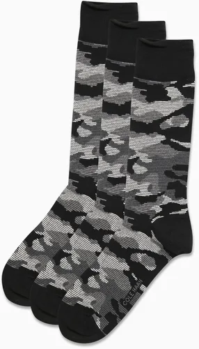 Vista 4 de Cole Haan Calcetines de cuello redondo con estampado de vestido para hombre (paquete de 3)