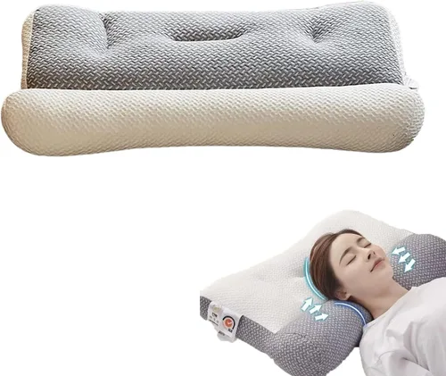 Vista 11 de Almohada para el cuello, almohada súper ergonómica, protege tu cuello y columna vertebral, almohadas ergonómicas para dormir, almohadas ergonómicas