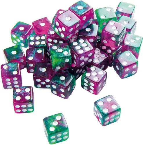 Vista 3 de Serie Galaxy - Aurora - D6 Juego de dados 0.472 in (36 piezas)