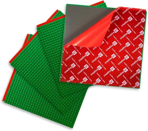 Vista 6 de Creative QT - Placas base autoadhesivas para ladrillos de construcción, compatibles con todas las marcas principales, 10.0 x 10.0 pulgadas, Verde