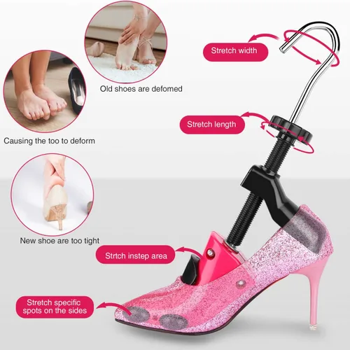 Vista 3 de JJDPARTS Estirador de zapatos, par de expansores de zapatos de 4 vías para mujeres y hombres
