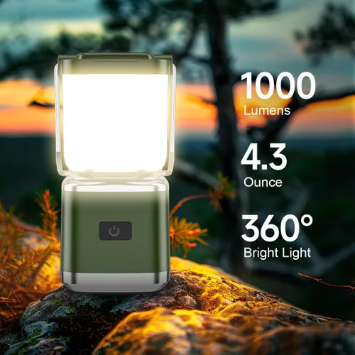 Vista 2 de Farol de Campamento Paquete de 2 Faroles para Cortes de Energía, Luces LED de Campamento para Colgar en Tiendas, Lámpara de Tienda de Campaña con 20