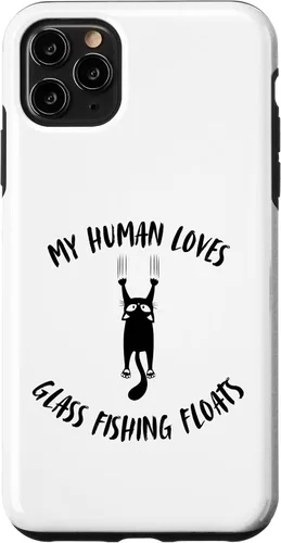 Vista 13 de iPhone 16 My Human Loves Glass Fishing Floats - Cat Parent Hobby Lover Case