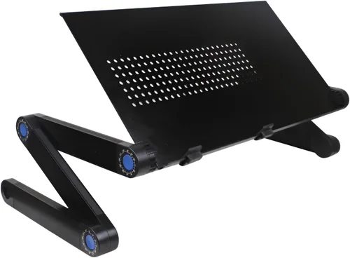Vista 10 de Bandeja de escritorio ergonómica con ventilación para computadora portátil (16.535 x 10.236 in con alfombrilla de mouse y ventiladores dobles, negro)