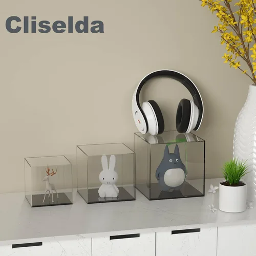 Vista 2 de Cliselda - Vitrina acrílica de 4 x 4 x 4 pulgadas para coleccionables y modelos
