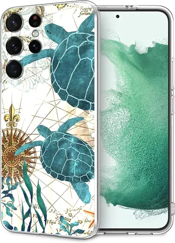 Vista 6 de Funda compatible con Samsung Galaxy S22 Ultra, colorida funda estética de caballo suave TPU a la moda, delgada, a prueba de golpes, fundas Caballo