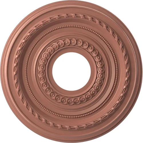 Vista 125 de Ekena Millwork CMP10CO Cole Medallón de techo de PVC termoformado (se adapta a toldos de hasta 4 1/4"), 10 "OD x 3 1/2" ID x 3/4" P