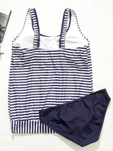 Vista 3 de BIKINX - Trajes de baño tankini de 2 piezas para mujeres, talla extragrande, con control de abdomen