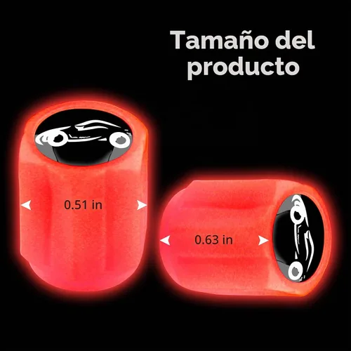 Vista 2 de 16 piezas de tapas fluorescentes para válvulas de neumáticos, tapa de válvula de aire para rueda de auto luminosa, accesorios de decoración