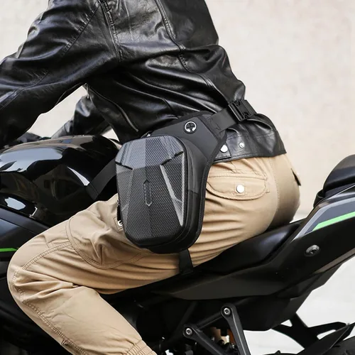 Vista 7 de Motorcycle Waist Leg Bag Multifunction Pack Splashproof Hip Thigh Bag for Cycling Hiking Climbing
