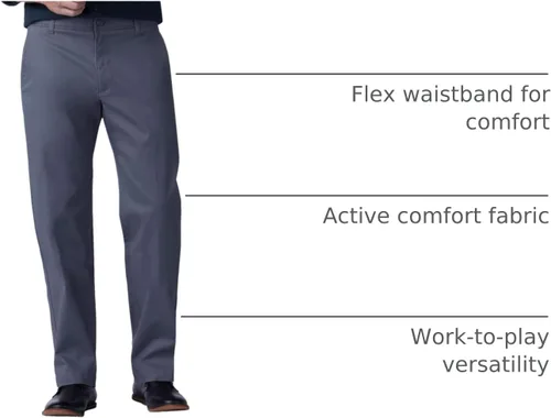 Vista 26 de Lee Extreme Motion Pantalón regular recto sin pliegues al frente para hombre