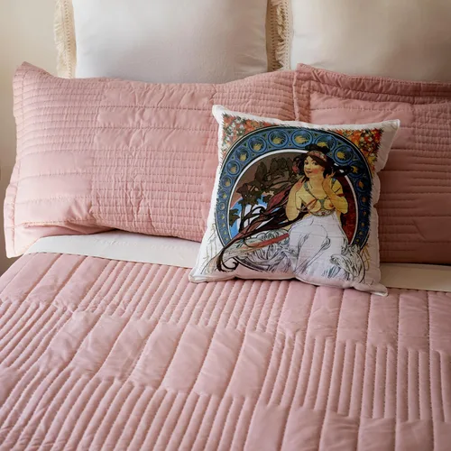 Vista 5 de 3dRose Mucha - Muse of Music - Funda de almohada, 16 x 16 pulgadas (pc_171470_1)