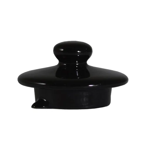 Vista 4 de Service Ideas - Tetera de cerámica con infusor extraíble, 16 onzas, inglés, negro TPCE16BL