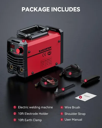Vista 9 de ARCCAPTAIN Soldador de Electrodo 110V 130A Mini Soldador, Máquina de Soldadura MMA ARC Portátil para Solo Un Paso, Máquina de Soldadura Inversora