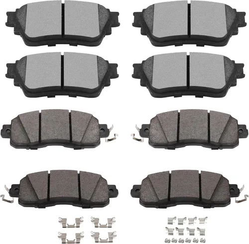 Vista 27 de D373 D374 SCITOO - Juego de pastillas de freno de disco para Honda Civic 1988-1989
