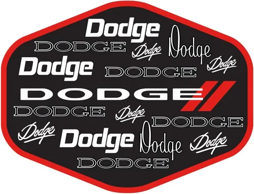 Vista 2 de Dodge Charger - Adhesivo de vinilo prémium con logotipo de rombo desteñido, 4 x 3 pulgadas, fabricado en los Estados Unidos