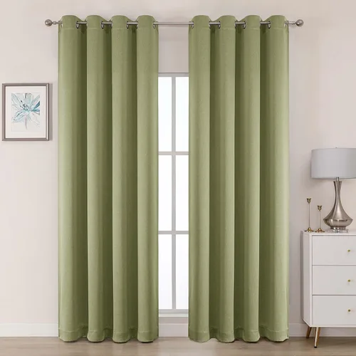 Vista 56 de OWENIE Cortinas 100% opacas de 63 pulgadas de largo, 2 paneles para dormitorio, sala de estar, cortinas superiores con ojales con aislamiento Negro