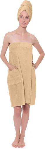 Vista 13 de Texere juego de toallas envolventes tipo Spa para mujer: regalos de lujo para ella, S/ M, Rosa (Barely Pink)