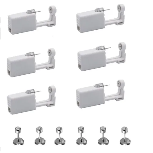 Vista 3 de Pimoys 2 piezas Pistola de Perforación de Oreja Sin Dolor Desechable de Seguridad Aséptica Kit de Herramientas con Aretes