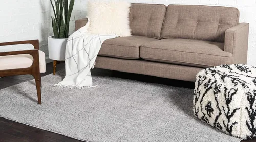 Vista 3 de Unique Loom Studio Colección Solid Shag Urban - Alfombra moderna de área súper suave y de felpa