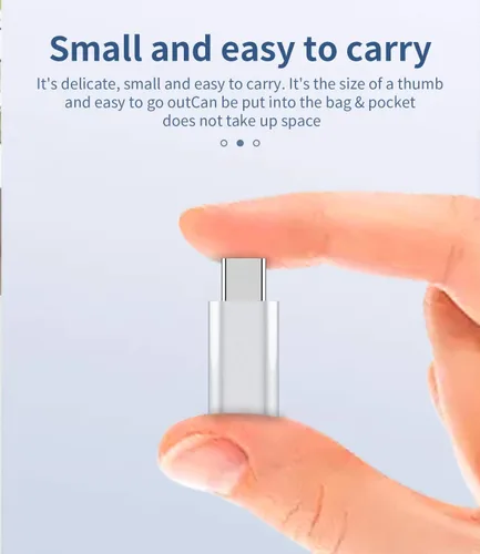 Vista 6 de Paquete de 3 adaptadores USB C macho a compatible con Lightning hembra, compatible con Apple iPhone15 Pro Max Plus iPad Pro Air Mini para Galaxy