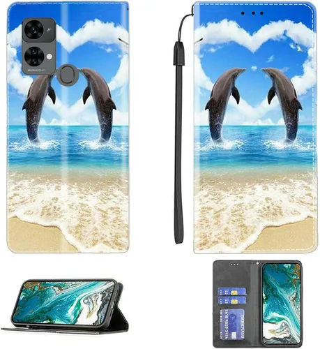 Vista 8 de Aroepurt Funda para UMIDIGI G1 Plus compatible con UMIDIGI G1 Plus Funda para teléfono Funda de piel sintética con función atril magnética CPT15