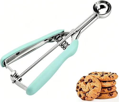 Vista 17 de JUNADAEL J Cuchara de galletas de 4 cucharadas, cucharadas de galletas de 2 onzas para hornear, cuchara para magdalenas para hornear, agarre cómodo