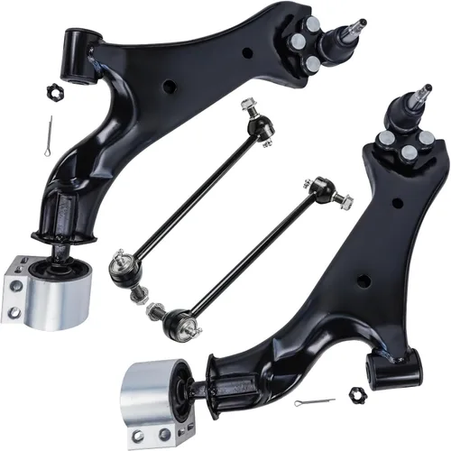 Vista 221 de Detroit Axle - 4 piezas de brazos de control traseros para Ford C-Max, Focus, Mazda 3 5, Volvo C30, C70, S40, V50, 4 brazos de control superiores e