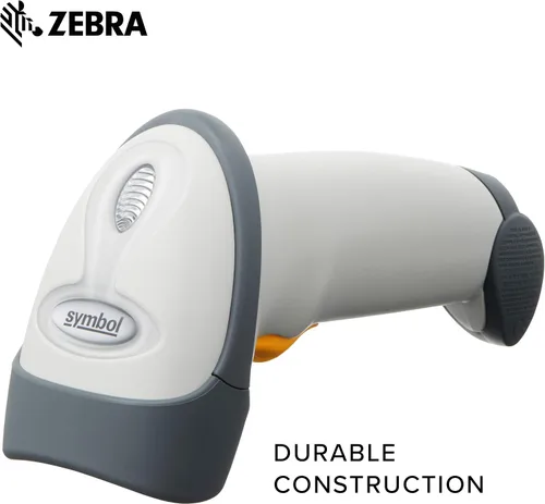 Vista 4 de Zebra LS2208-SR20001R-NA - Kit de escáner láser de rango estándar con cable y soporte de cuello de cisne - Caja registradora blanca