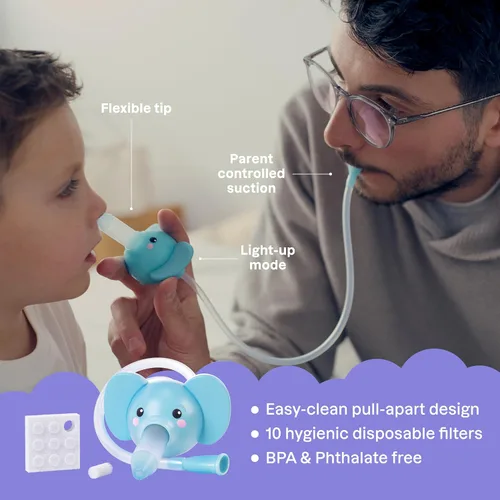 Vista 4 de Playhouse MD - Aspirador nasal para bebés y niños, con LED, elefante