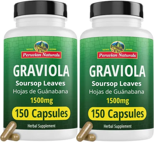 Vista 8 de Peruvian Naturals Graviola - Cápsulas de guanábana, 150 unidades, 1500 mg