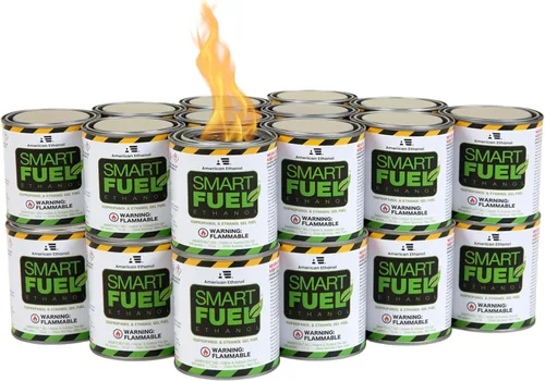 Vista 8 de Smart Fuel - Latas de combustible de gel de bioetanol – Combustible de chimenea de bioetanol de combustión limpia para fogatas