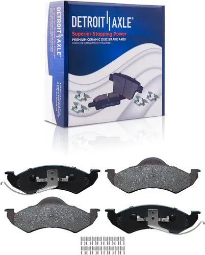 Vista 67 de Detroit Axle - Pastillas de freno de cerámica delanteras Reemplazo de pinza de freno derecha para Dodge Ram 1500 Dakota, Ram 1500 Classic - Juego